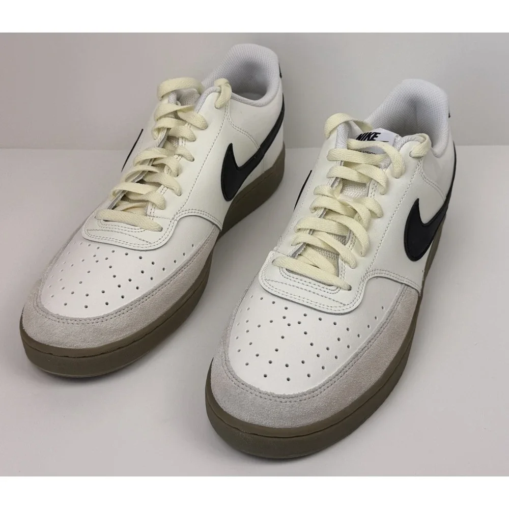 Nike Court Vision Lo Sneakers Men Size 13 Sail Black Orewood Brown FQ8075 133